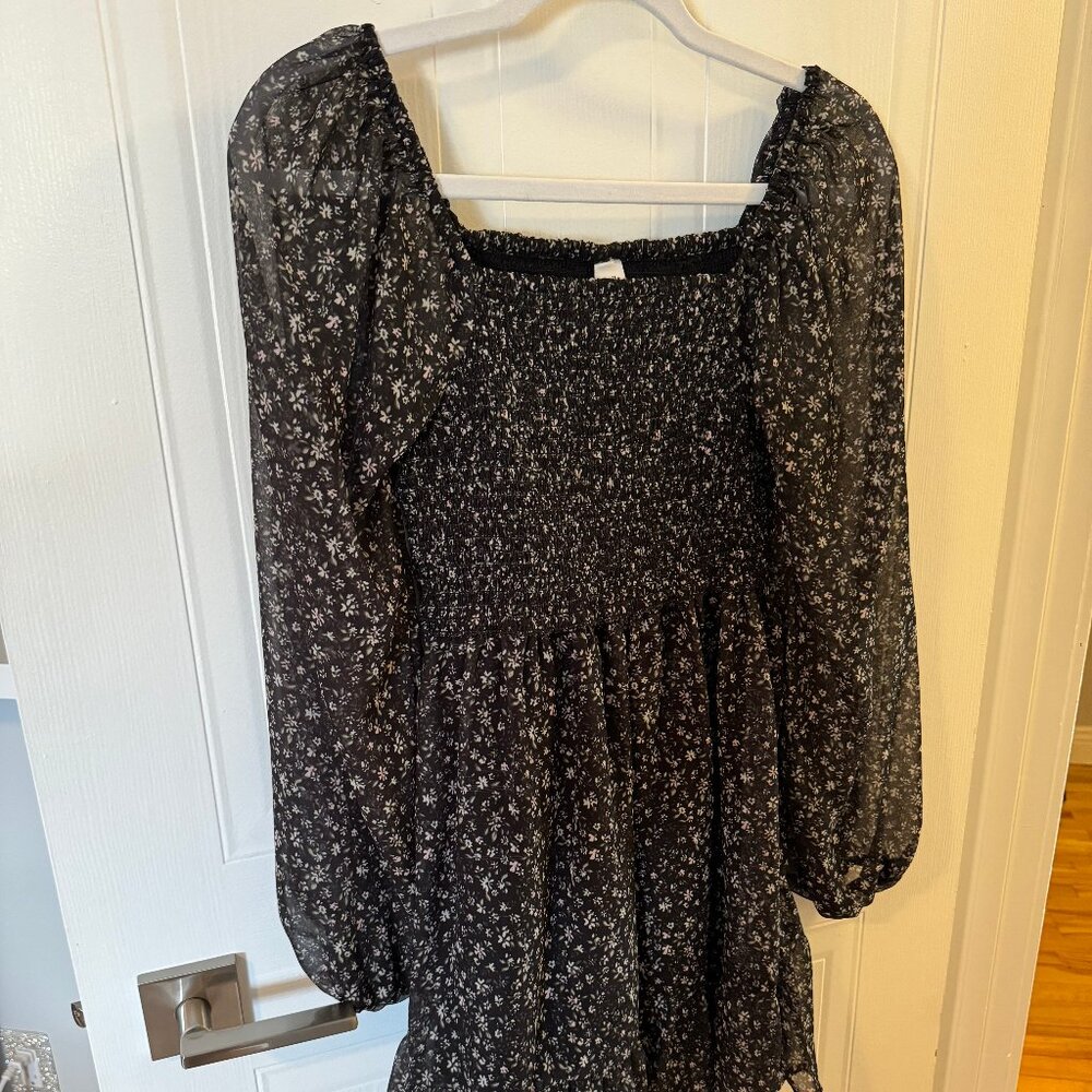 💥TWIK BLACK DRESS WITH FLOWERS💥✨PERFECT CONDITION✨ ⁉️ MAKE AN OFFER ⁉️